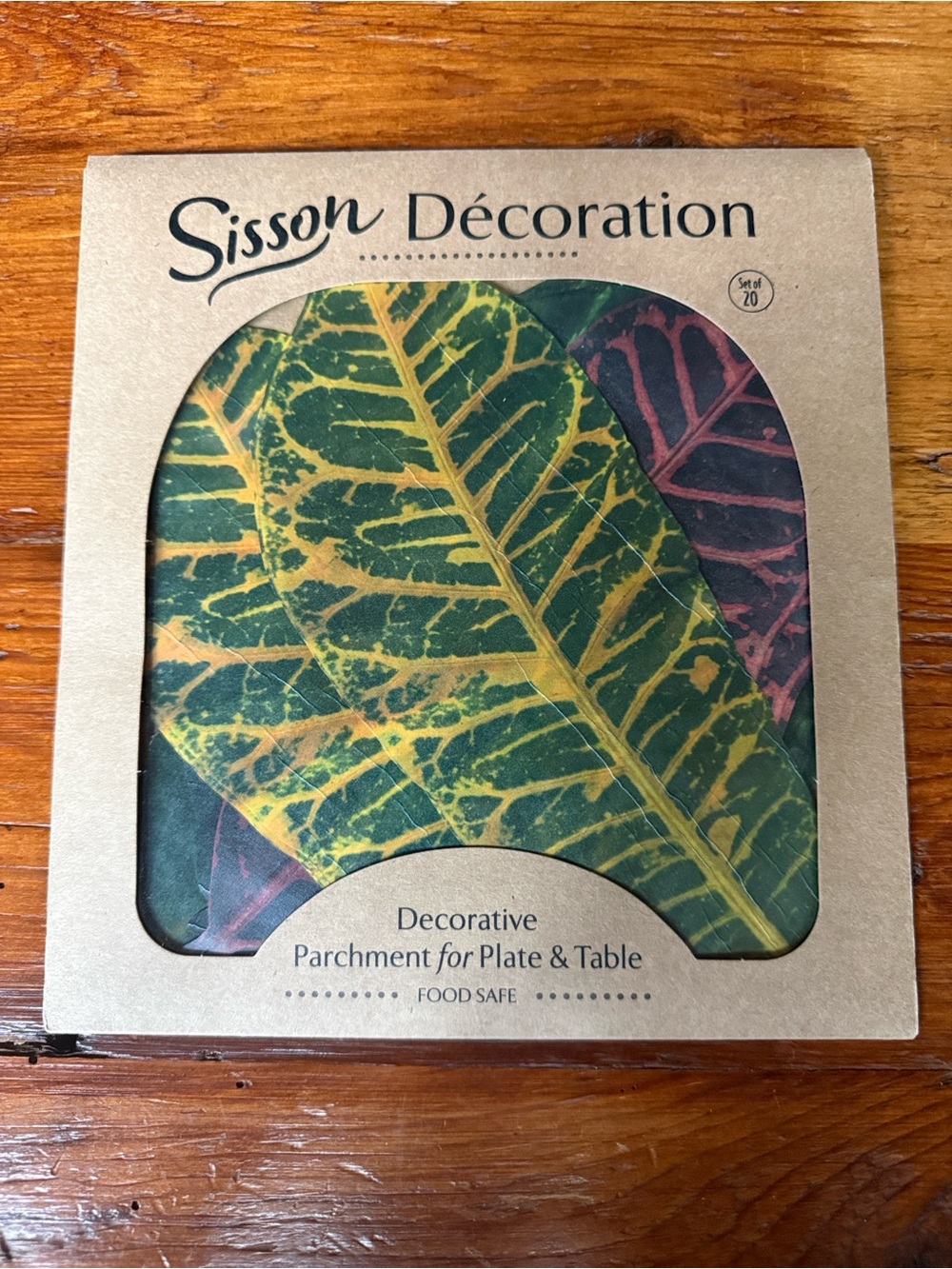 🍃 New Green, Yellow, Purple Leaf Decorative Parchment for Plate & Table